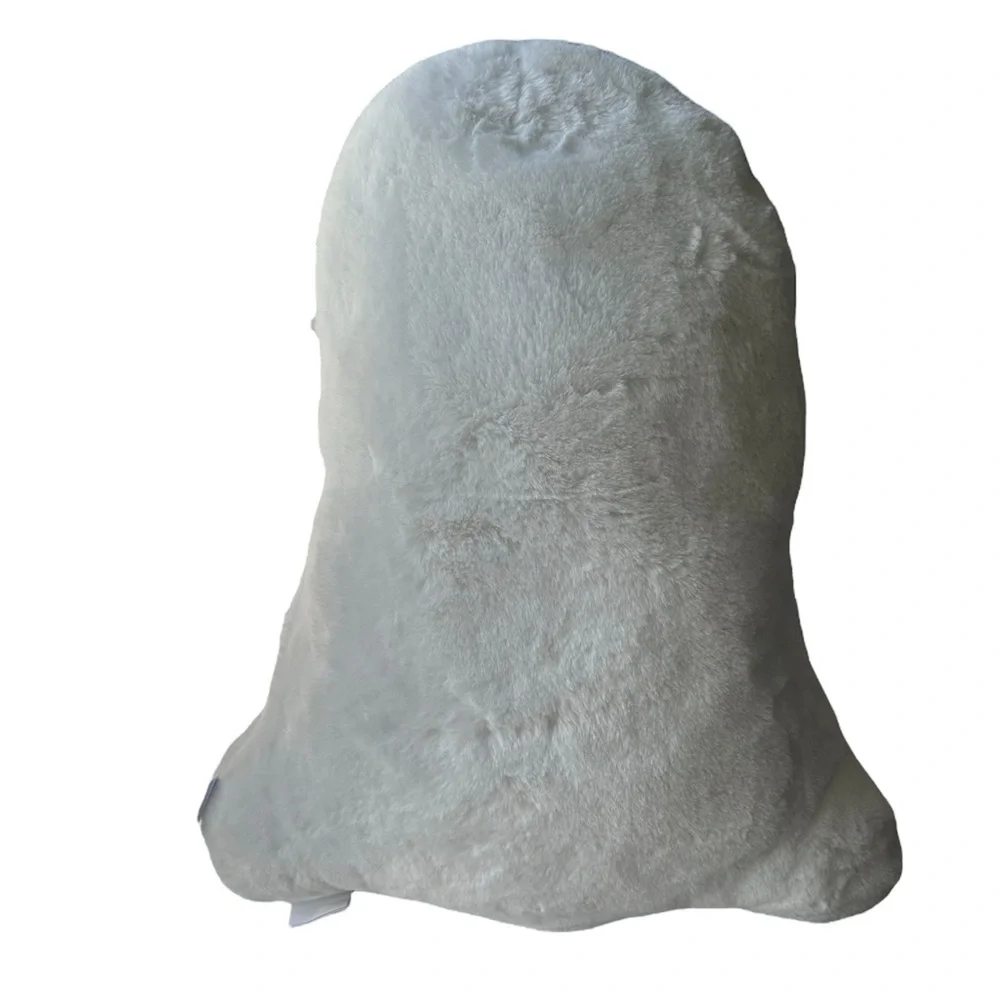 White Ghost Plush Pillow with red Homegoods bag